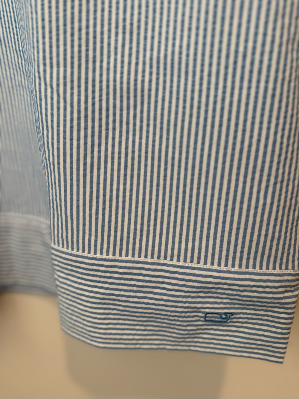 Vineyard Vines Performance Dress Cover up Blue Stripe Seersucker EUC Size Small - Picture 2 of 6